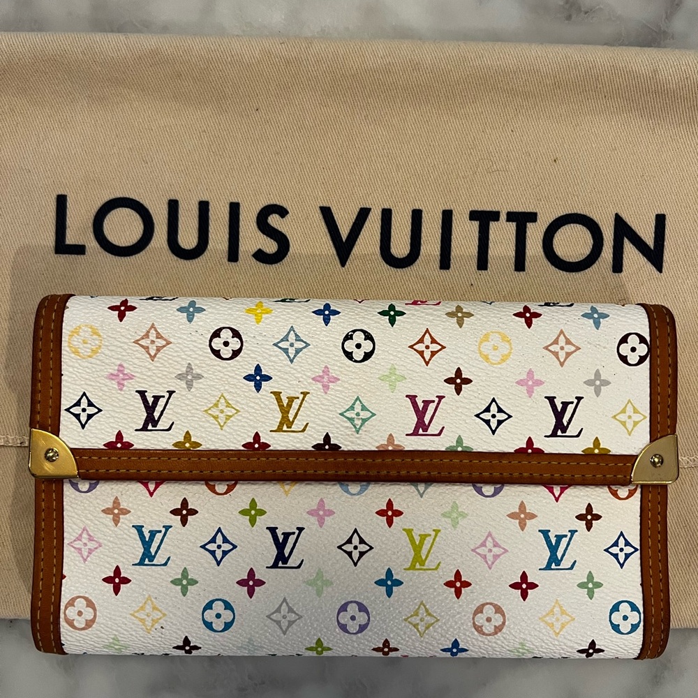 Louis Vuitton x Murakami Multicolour Monogram Porte Tresor Wallet/ WOC - Picture 2 of 12